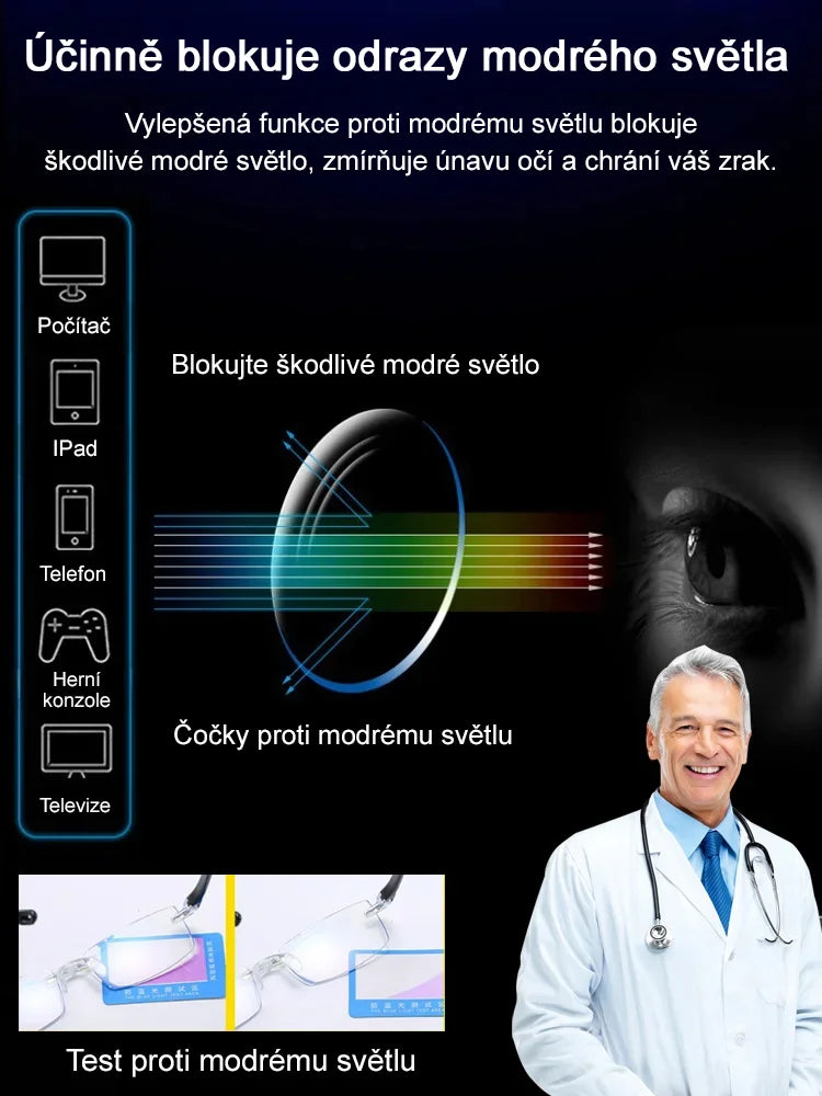 Nemecké inteligentné okuliare Autofocus Progres™ 👓 | Filter modrého svetla 🔵 | Akcia 1+1 ZADARMO ✨