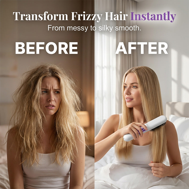 💇♀️ Multifunkčná kefa na vlasy | Bezdrôtový keramický narovnávač