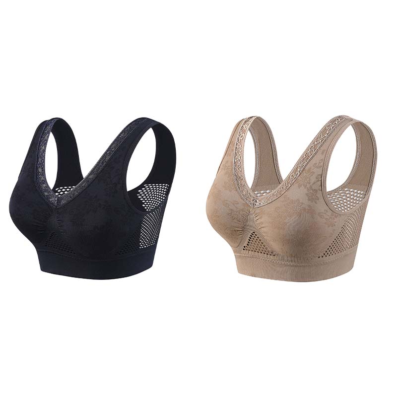 1 + 3 zadarmo – Bezdrôtová čipkovaná podprsenka poskytujúca vysokú oporu pre ženy – Skladom, platba pri prevzatí 💖👙