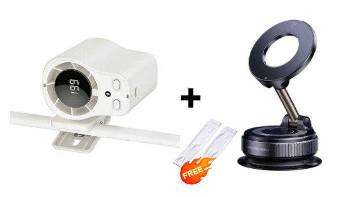 Osobní ventilátor s volnýma rukama a LED displejem