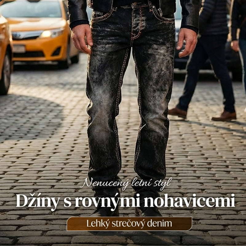 Pánská móda: kreativní, elastické džíny