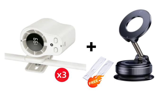 Osobní ventilátor s volnýma rukama a LED displejem