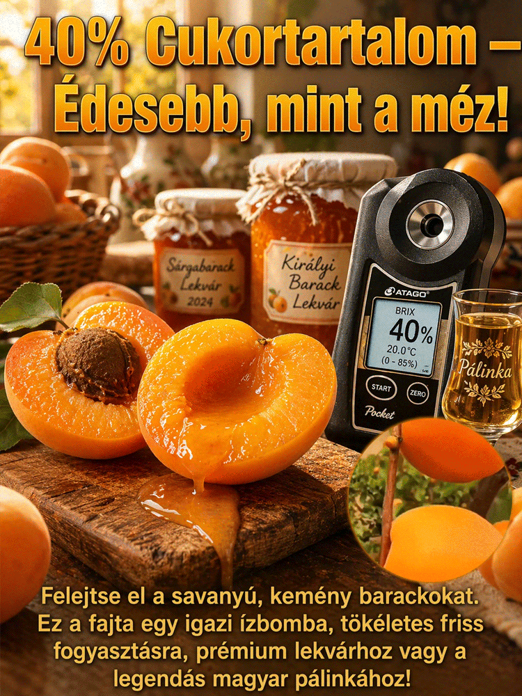 🌳🍑 Sadenica cisárskej marhule, šťavnaté plody, plodenie hneď po vysadení