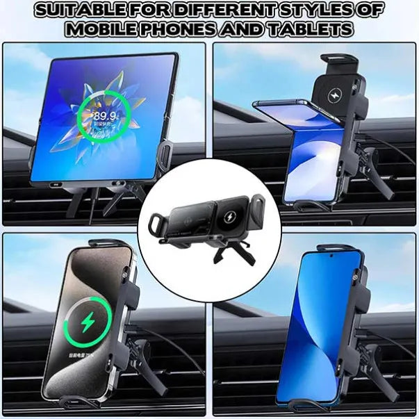 📱🚗 Otočný držiak telefónu do auta s rýchlym nabíjaním