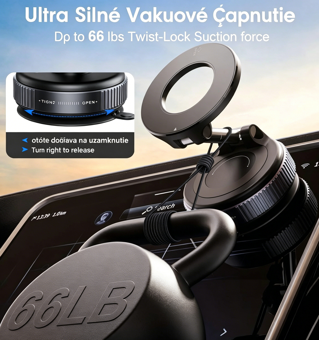 💎【ZLATO】Snanen 360° Magnetický Držiak na Telefón – Ultra Silná Sacia sila & Nastaviteľný pre Všetky Povrchy