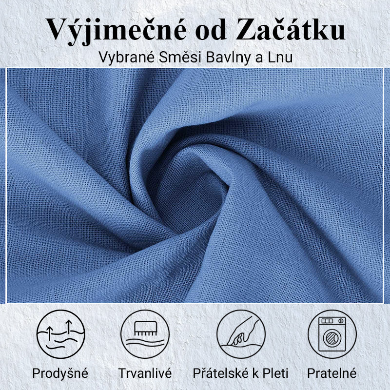🎁Vysoce kvalitní, pohodlné letní šaty ze 100% lnu🎁