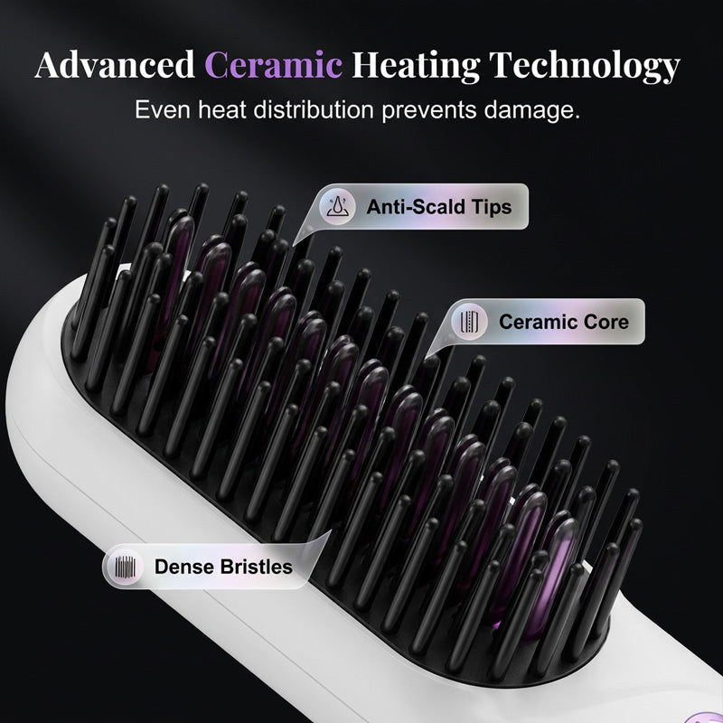 💇♀️ Multifunkčná kefa na vlasy | Bezdrôtový keramický narovnávač