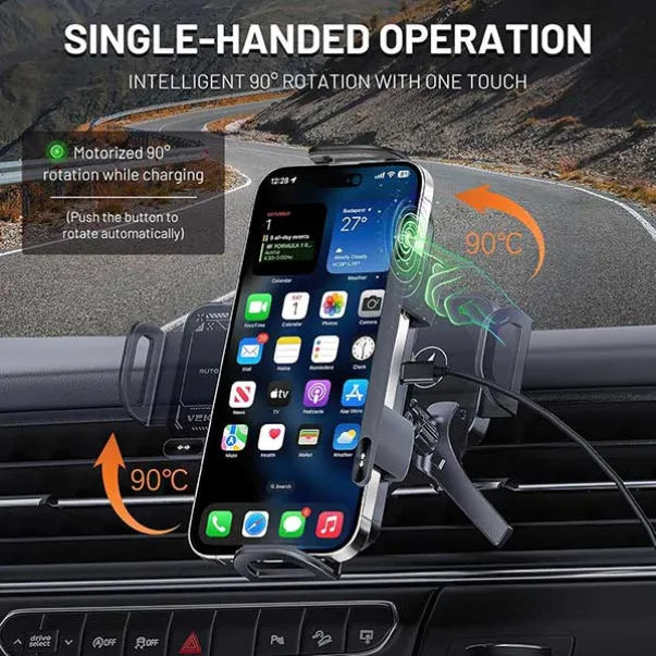 📱🚗 Otočný držiak telefónu do auta s rýchlym nabíjaním