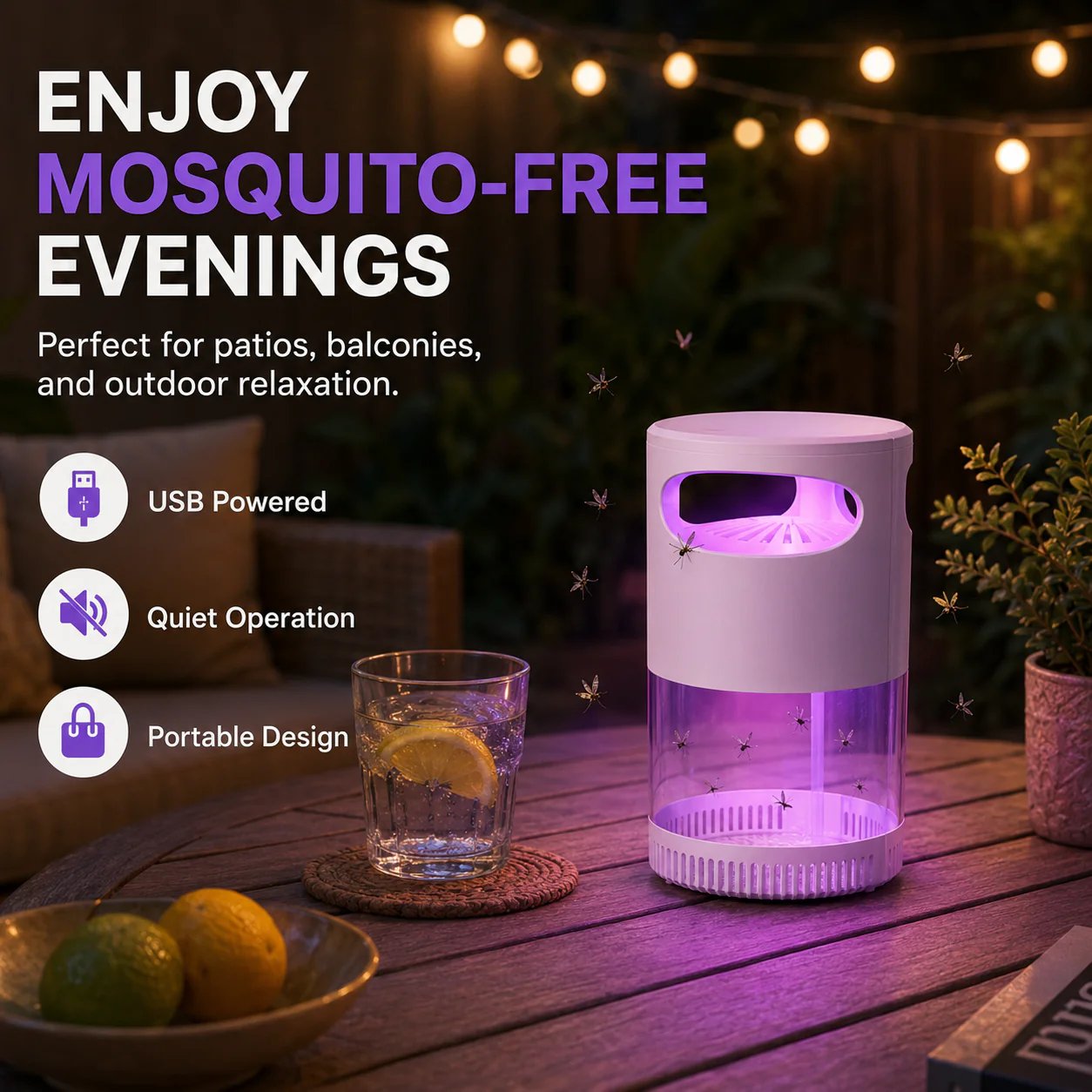 🦟 ZĽAVA 49 %! UV lampa proti komárom – tichá, USB, bez chemikálií. Predaných viac ako 50 000 kusov! 🔇🌙