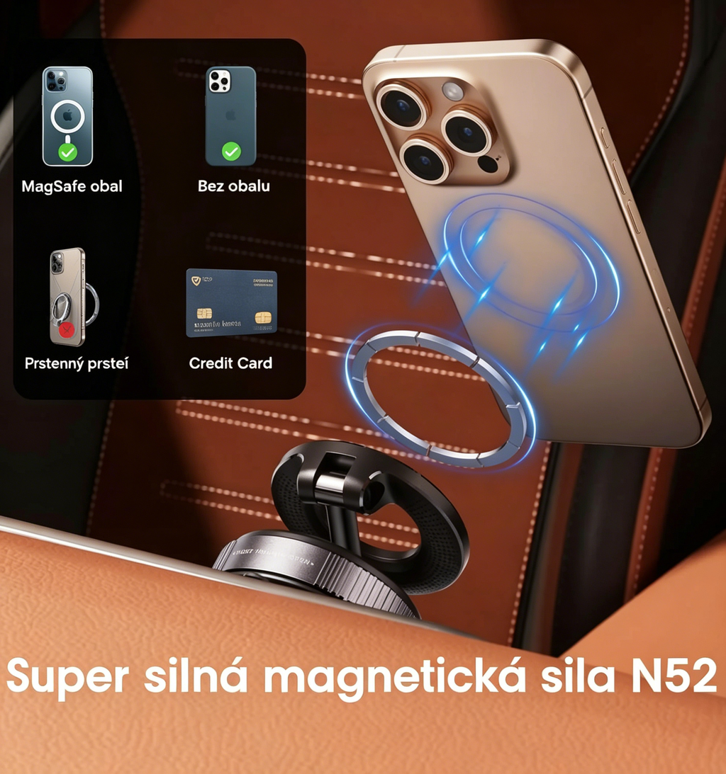 💎【ZLATO】Snanen 360° Magnetický Držiak na Telefón – Ultra Silná Sacia sila & Nastaviteľný pre Všetky Povrchy