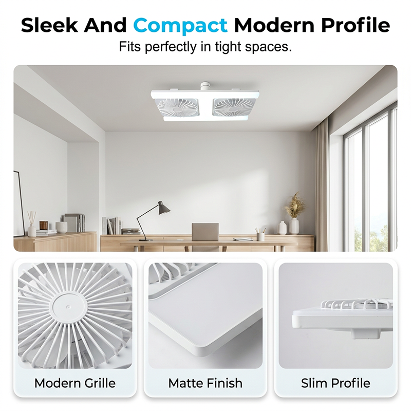📢📢 SLEVA 50 % !!!⏰Moderní 2-v-1 LED stropní ventilátor se světlem