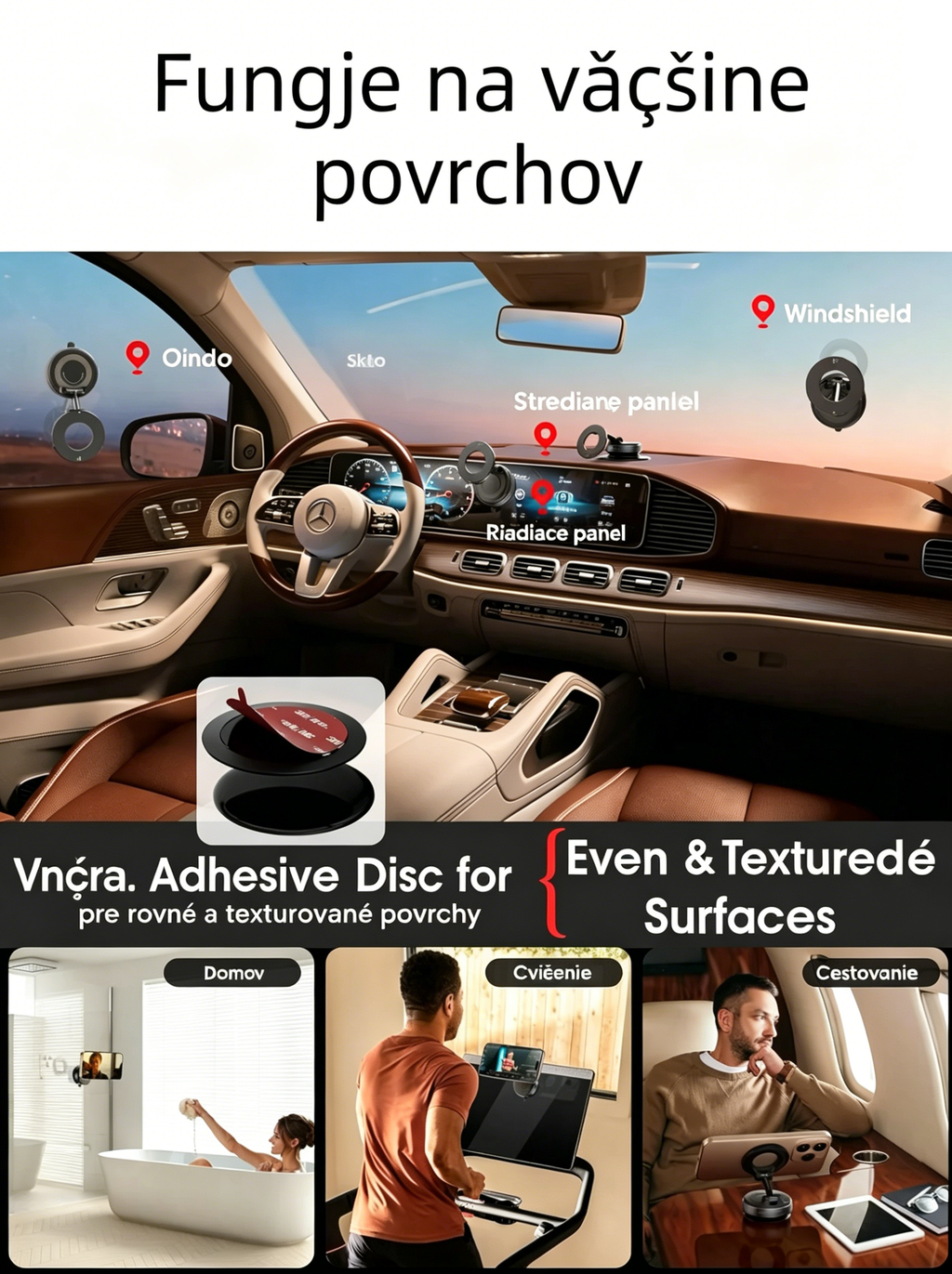 💎【ZLATO】Snanen 360° Magnetický Držiak na Telefón – Ultra Silná Sacia sila & Nastaviteľný pre Všetky Povrchy