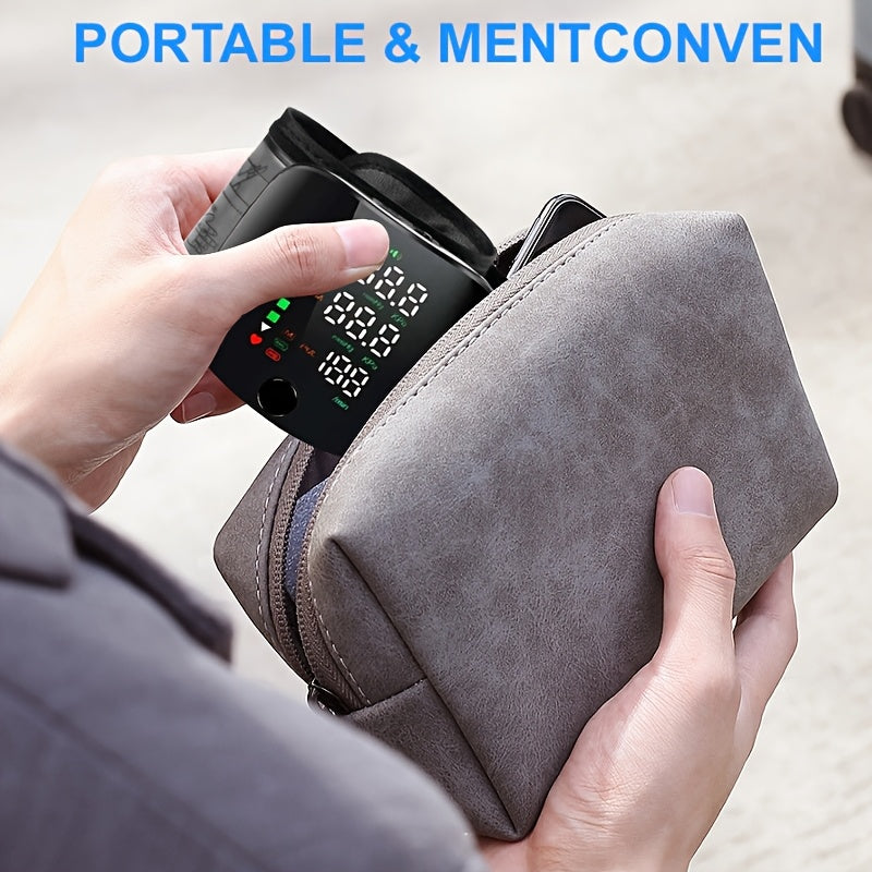 🩺 Inteligentný prenosný monitor tlaku krvi, plne automatický s veľkým displejom a hlasovým oznámením 👵👴 pre seniorov a domácnosť