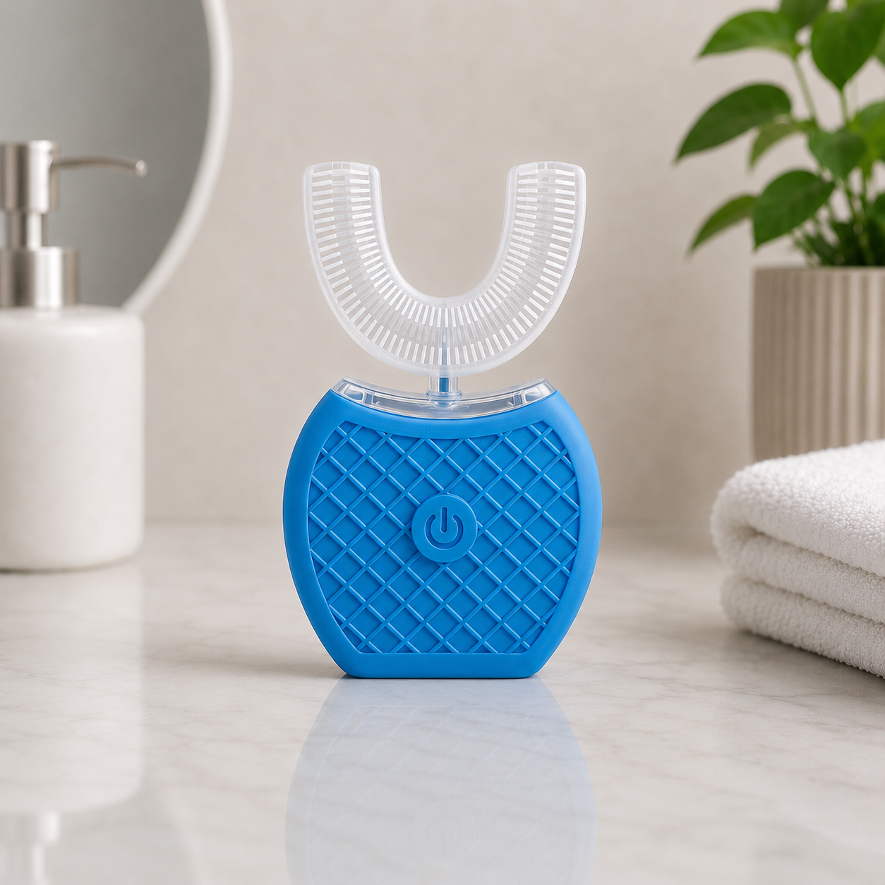 🦷 LumeSmile Sonická zubná kefka v tvare U | Automatické čistenie úst, modré svetlo na bielenie zubov, dobíjacia 🪥