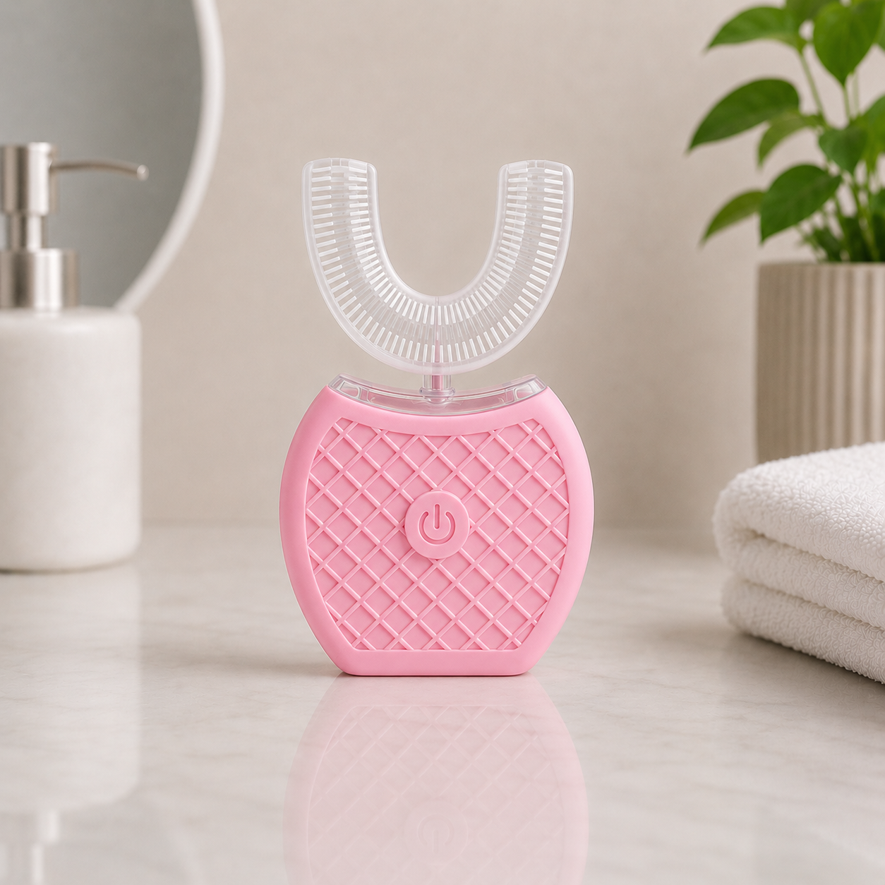 🦷 LumeSmile Sonická zubná kefka v tvare U | Automatické čistenie úst, modré svetlo na bielenie zubov, dobíjacia 🪥