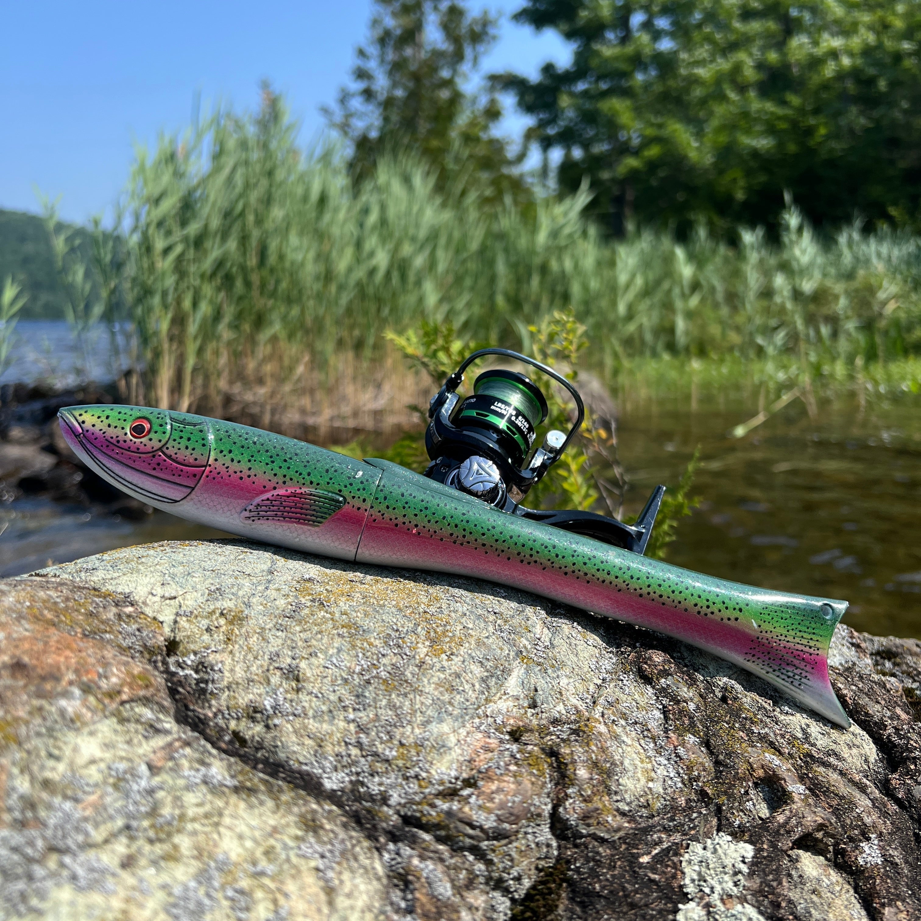 🎣 Skladacia lúrová tyč v tvare ryby 🐟 | 9 dielov, 1,6 m, uhlíková, pre malé nástrahy