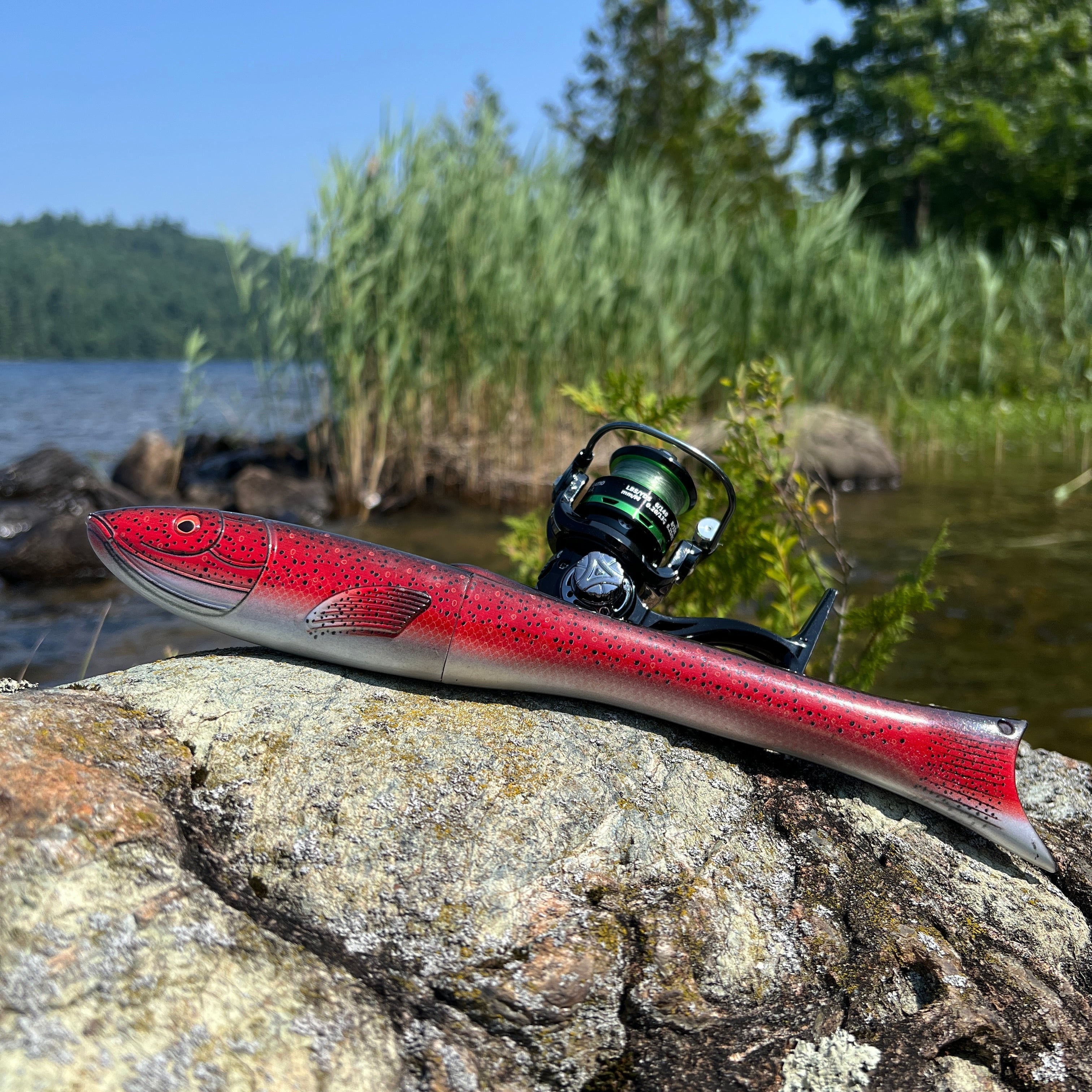 🎣 Skladacia lúrová tyč v tvare ryby 🐟 | 9 dielov, 1,6 m, uhlíková, pre malé nástrahy