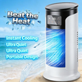 🌬️💨 Osobní 3 v 1 vzduchový chladič – Ventilátor výparný chladič a zvlhčovač vzduchu 🌿❄️ Tichý motor 6 stupňů časovač až 6 h USB přenosný – ideální do ložnice i kanceláře