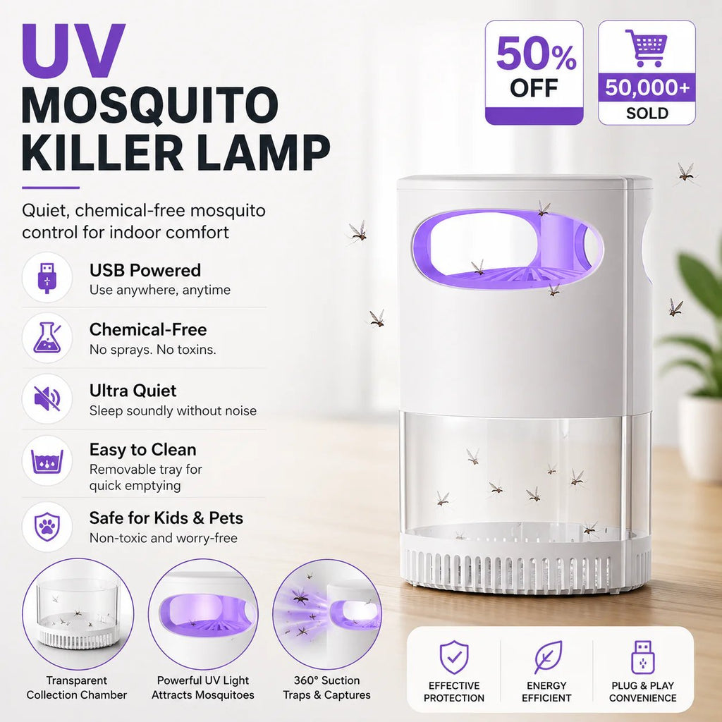 🦟 ZĽAVA 49 %! UV lampa proti komárom – tichá, USB, bez chemikálií. Predaných viac ako 50 000 kusov! 🔇🌙
