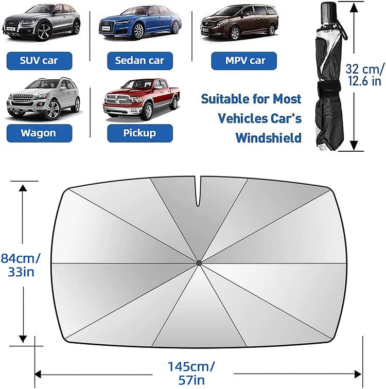 🌞 32% SLEVA 🌈 Skládací sluneční ochrana na čelní sklo automobilu