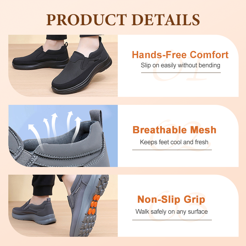 Pánské ortopedické prodyšné slip-on tenisky