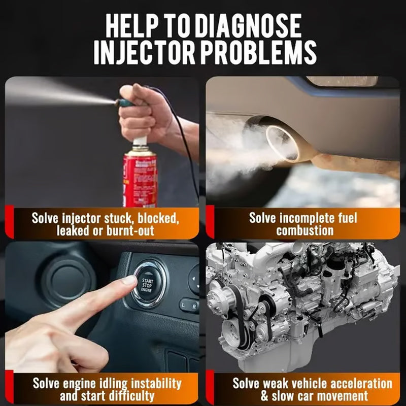 🚗 Profesionální tester a čistič vstřikovačů paliva se 4 režimy – obnovte výkon motoru