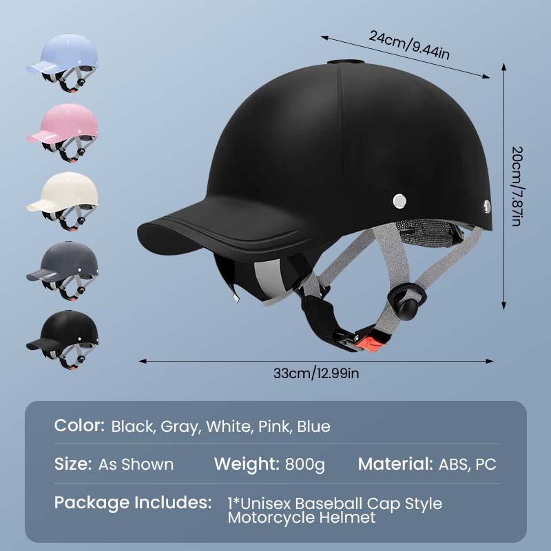 🏍️ Unisexová kšiltovka ve stylu motocyklové helmy – stylová, certifikovaná a prodyšná 🧢✨🛡️