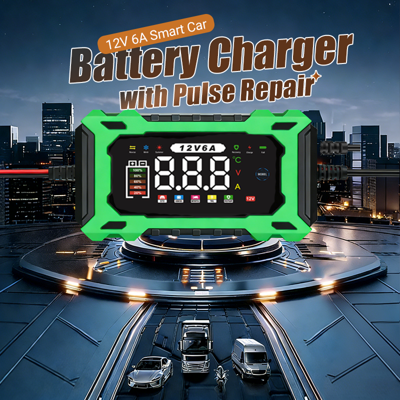 ⏰🔋 12V, 6A Chytrá nabíječka autobaterií 🚗⚡