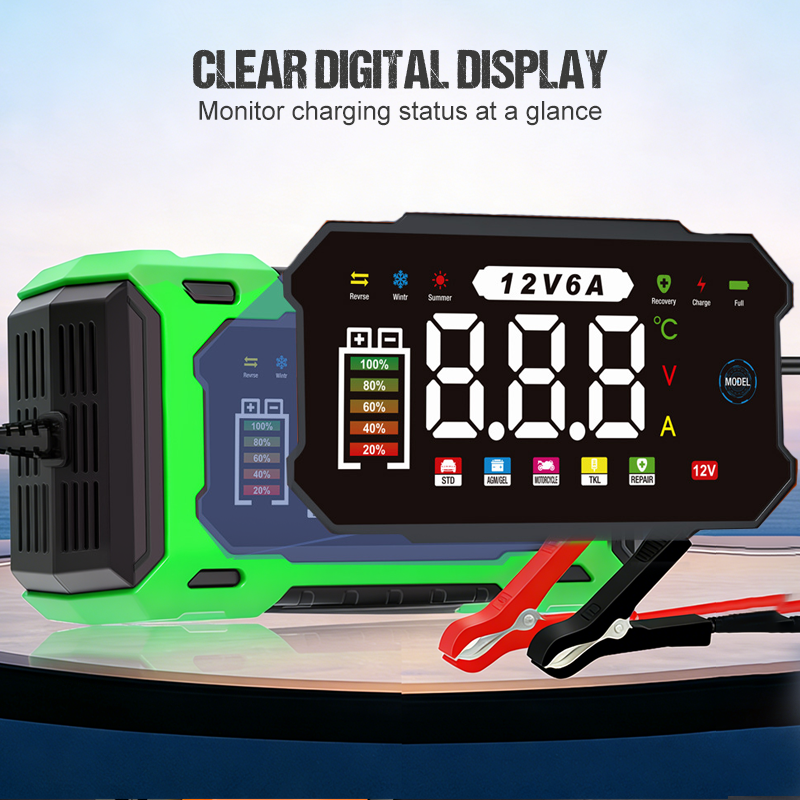 ⏰🔋 12V, 6A Chytrá nabíječka autobaterií 🚗⚡