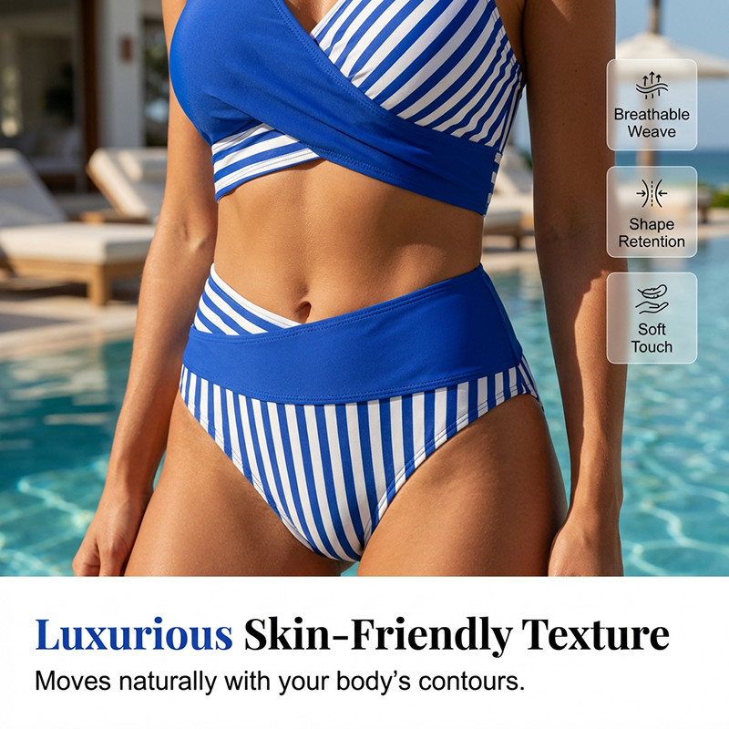 👙 Dvojdielne plavky s farebnými blokmi, veľkosti S–3XL: Štýlové a tvarujúce dvojdielne plavky 🌊