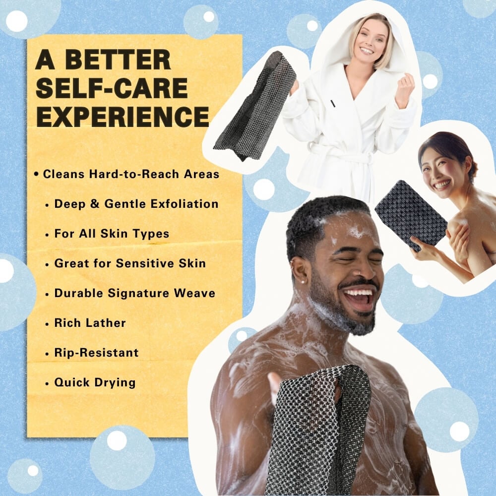 🧽 Luxusný exfoliačný antibakteriálny sprchový uterák 🚿