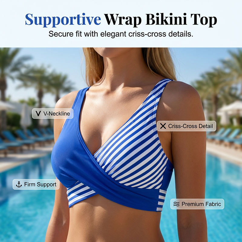 👙 Dvojdielne plavky s farebnými blokmi, veľkosti S–3XL: Štýlové a tvarujúce dvojdielne plavky 🌊