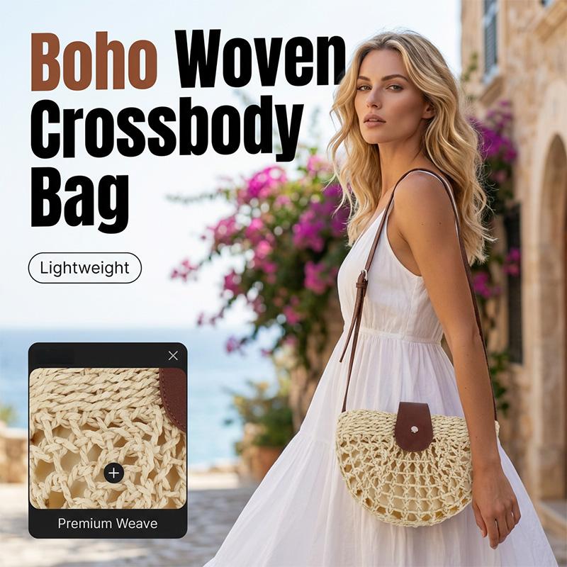 Tkaná crossbody kabelka pro ženy