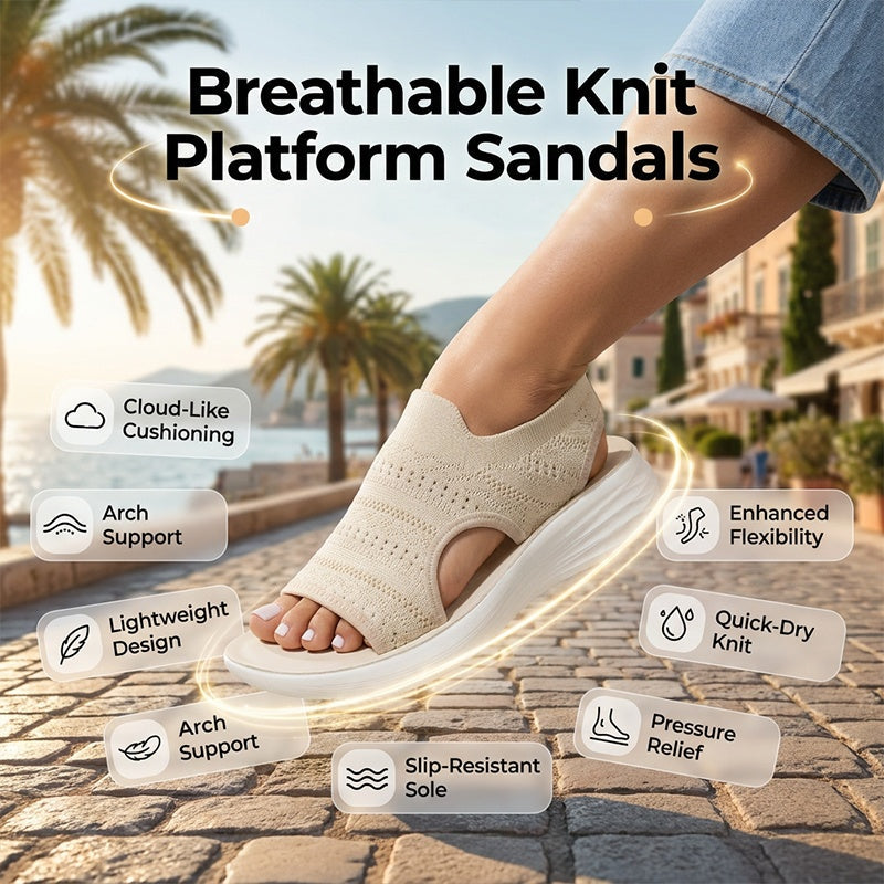 Dopřejte svým nohám prodyšný komfort – síťované platformové sandály. Na dobírku! 🌬️